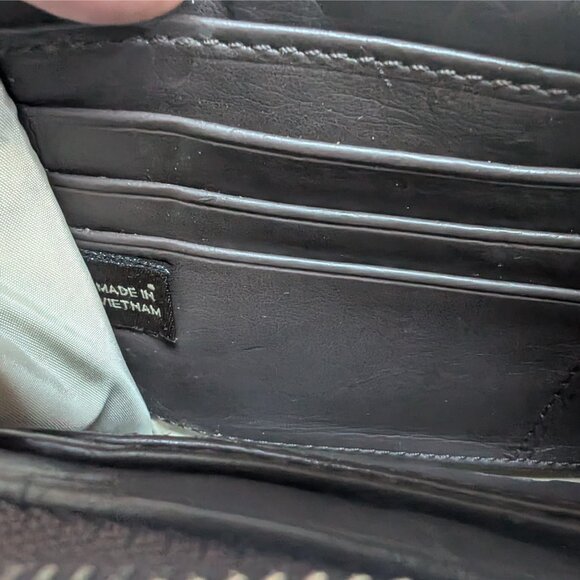 Coach, Signature Wristlet With Turnlock, Brown Canvas & Patent Leather Trim - Picture 9 of 12